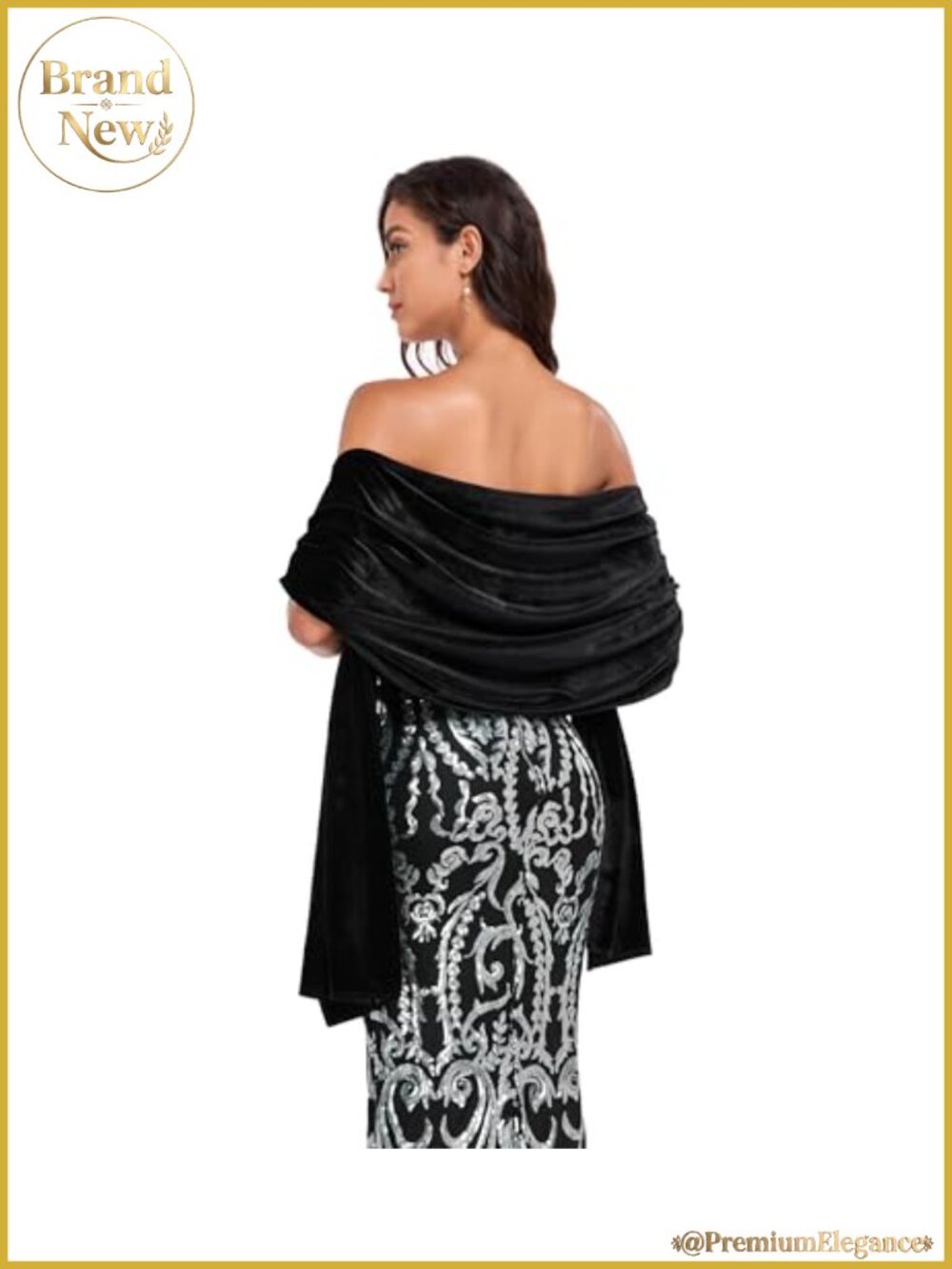 Velvet Shawl Wrap for Women Evening Bridesmaid Winter Cover Up